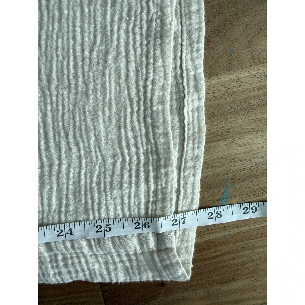 Rails Organic Cotton Gauze Pull On Pants XS Ivory Cropped Wide Leg Pockets